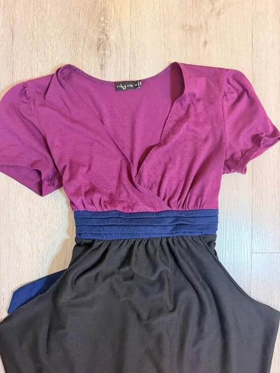 Vintage Y2K Ruby Rox Colorblock Travel Dress - Whimsigoth Fairycore - Picture 2 of 4